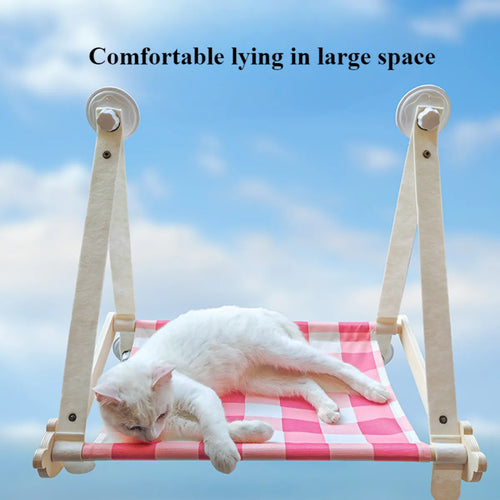 Durable Wooden Cat Window Hammock